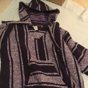 Purple warm winter coat hoodie